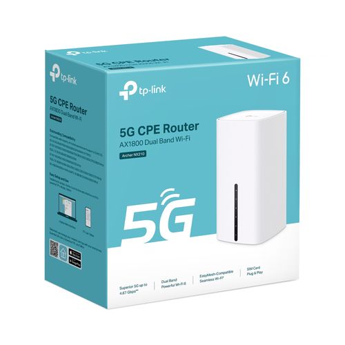 Traadita kahesagedusriba ruuter Wi-Fi 2.4GHz 574Mbps / 5GHz 1201Mbps + 5G 4.67Gbps 3xLAN Gigabit ARCHER-NX210