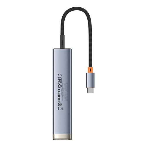 Док-станция/адаптер USB C plug - 4 типа разъемов (HDMI + 2x USB3.0 + RJ45 + USB-C) UltraJoy BASEUS B00052801811-03 6932172650919