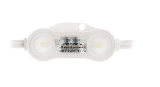 Led module, 12Vdc, 0.48W, SAMSUNG SMD, 44lm, 4000K, 160°, IP68, BERGMEN B2U-V05-048NW