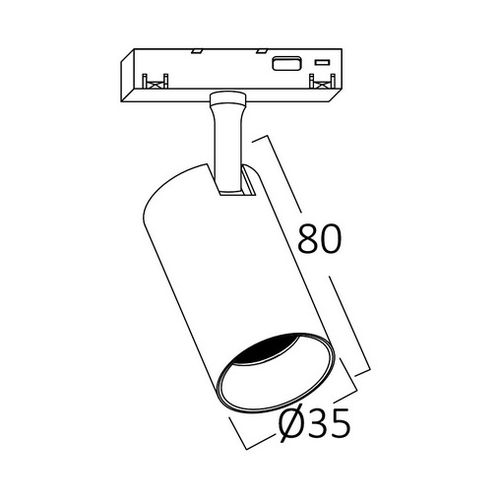 Magnetic LED tracklight 6W, warm white 3000K, spotlight, 370lm BD61-00101 5949097723124