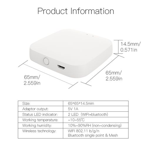 Nutikas kodu Bluetooth – Wi-Fi ühendus HUB, MESH, TUYA / Smart Life BHUB-W-MS 6974246475295