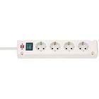 Bremounta power strip 4-way (multiple socket with 90 degree sockets, power strip with mounting option and 1.5 m cable) white TYPE F BN-1150650124 4007123643233