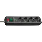 Eco-Line power strip 13.500A with 4-way surge protector anthracite 1.5m H05VV-F 3G1.5 TYPE E BN-1153904314 4007123091744