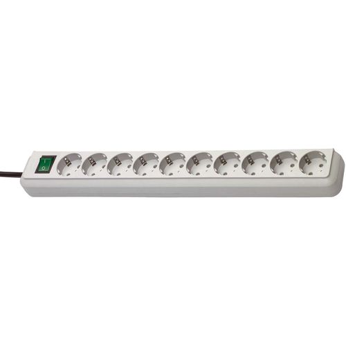 Extension Socket Eco-Line 10-Way 3.00 m Grey - Protective Contact TYPE F BN-1159350010 4007123114528