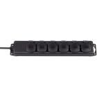 Extension Socket 6-Way 2.00 m Black - Protective Contact TYPE F BN-1159970 4007123575978