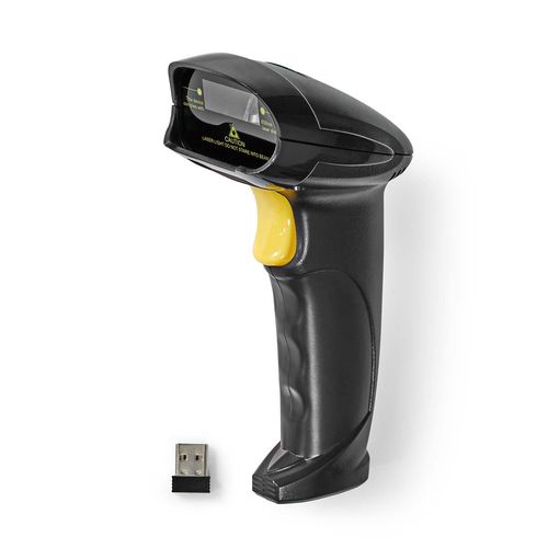 Barcode Scanner | Laser | Wireless | 1D Linear | Battery Powered / USB Powered | USB Dongle BSCNW1D100BK 5412810405824