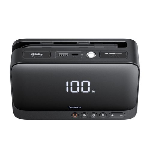 Powerbank / auto hüppestarter 600A 1500 mAh / 14,8 V / 22,2 Wh, USB + USB-C 5V 2,4A Super Energy BASEUS C00245902111-00 6932172654351