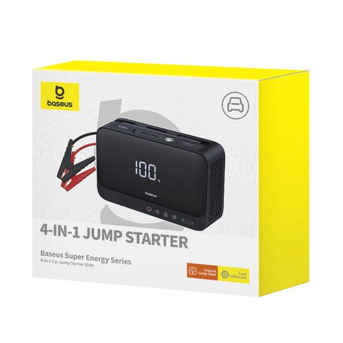 Powerbank / auto hüppestarter 600A 1500 mAh / 14,8 V / 22,2 Wh, USB + USB-C 5V 2,4A Super Energy BASEUS C00245902111-00 6932172654351