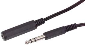 Audio/video cable 6.35mm stereo jack plug - 6.35mm stereo jack socket 5.0m 6.3SM-6.3SF/5 4040849504280