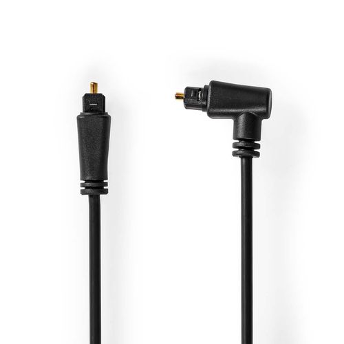 Optical Audio Cable | TosLink Male | TosLink Male | Rotatable | 1.00 m | Round | PVC | Black | Envelope CAGP25200BK10 5412810411597