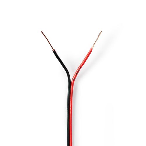 Speaker Cable | 2 x 0.35 mm² | CCA | 100.0 m | Round | PVC | Black / Red | Wrap CAGW0350BK1000 5412810312405