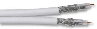 CABLE COAX RG6U TWIN WHITE FF 100M RG6UTWINWHTFF