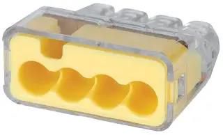 PUSH IN CONNECTORS, 4P, YELLOW, 40PK 30-1034-40