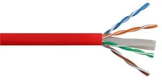 UNSHLD NTWRK CABLE, 4PAIR, 23AWG, 100M CAT6 RED 100M