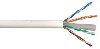 UNSHLD NTWRK CABLE, 4PAIR, 23AWG, 100M CAT6 WHITE 100M