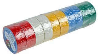 INSULATION TAPE 19MM X 8M PK OF 10 MIXED SH5005-10MPK