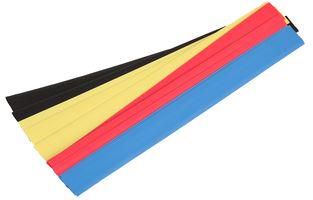 HEATSHRINK MULTICOLOURED 9.5MM 25CM X 12 AHSP9.5