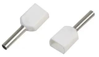 FRENCH TWIN FERRULE WHITE 0.50MM, PK100 DICE2005