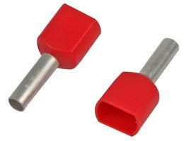 FRENCH TWIN FERRULE RED 1.00MM, PK100 DICE2010