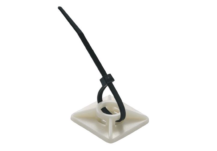 Cable Tie Holder Self-adhesive 19x19mm 80N, Natural (100 pcs) CBH-19/19N 4008190106317