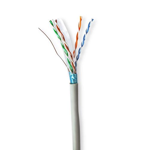 Network Cable Roll | CAT6 | Solid | F/UTP | CCA | 305.0 m | Indoor | Round | PVC | Grey | Pull Box CCBG8522GY300S 5412810401963