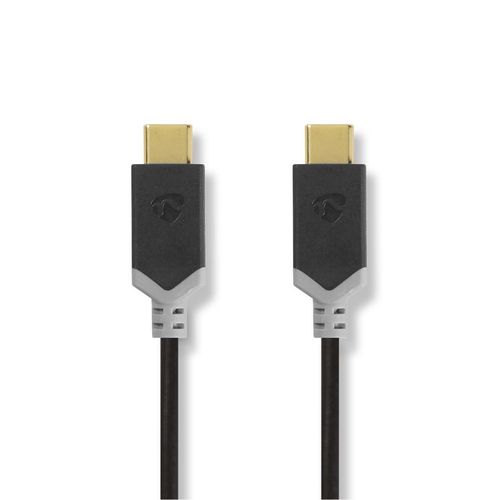 USB Cable | USB 3.2 Gen 1 | USB-C™ Male | USB-C™ Male | 60 W | 4K@60Hz | 5 Gbps | Gold Plated | 2.00 m | Round | PVC | Black | Box CCBW64700AT20 5412810272266