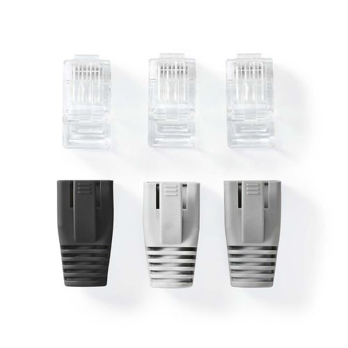 RJ45 Pass Through Connector for CAT6 UTP Solid/Stranded Cables (10 pcs) CCBW89360GY 5412810336371