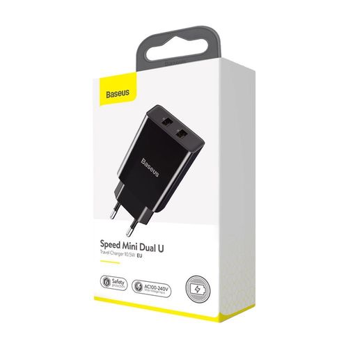 Зарядное устройство 10,5Вт 2xUSB 2.1A, черное CCFS-R01 6953156216426