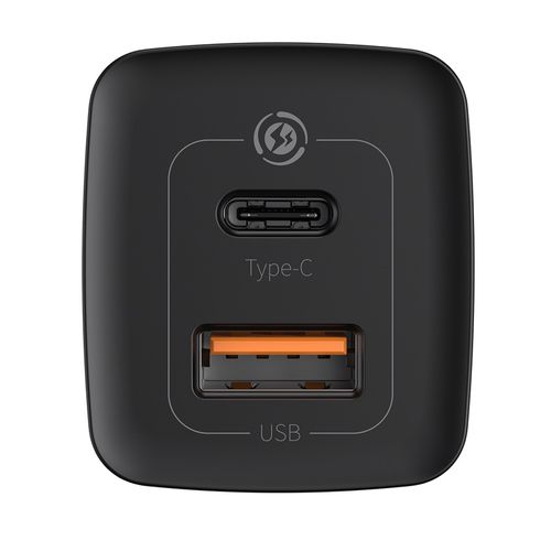 Настенное быстрое зарядное устройство GaN2 Lite 65W USB + USB-C QC4+ PD3.0 SCP FCP AFC, черный CCGAN2L-B01 6953156232938