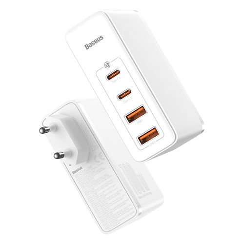 Seina kiirlaadija GaN2 Pro 100W 2xUSB + 2xUSB-C QC4+ PD3.0 USB-C kaabliga, valge CCGAN2P-L02 6953156204690