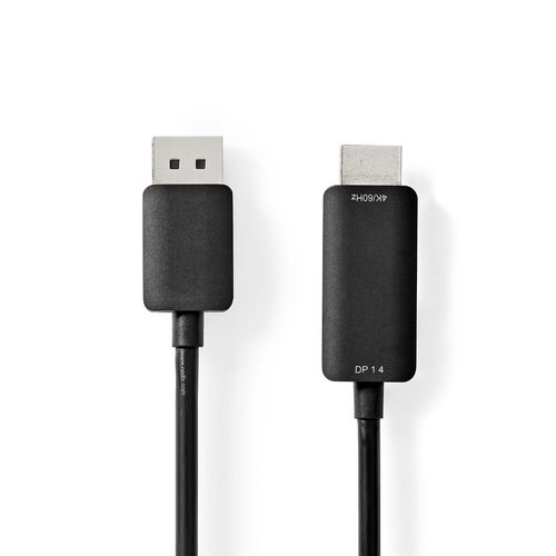 DisplayPort Cable | DisplayPort Male | HDMI™ Connector | 4K@60Hz | Nickel Plated | 2.00 m | Round | PVC | Black | Box CCGB37104BK20 5412810322176