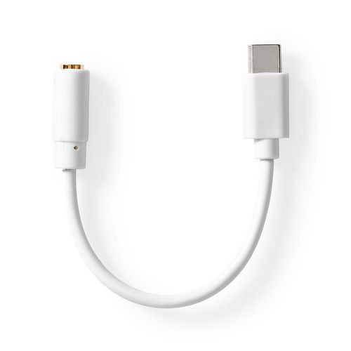 USB-C™ Adapter | USB 2.0 | USB-C™ Male | 3.5 mm Female | 0.10 m | Round | Nickel Plated | PVC | White | Box CCGB65950WT01 5412810336593