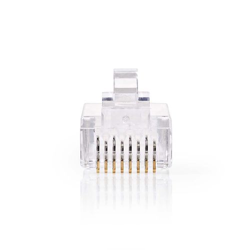 RJ45 Connector | Male | Solid UTP CAT6 | Straight | Gold Plated | 10 pcs | PVC | Transparent | Box CCGB89304TP 5412810289363