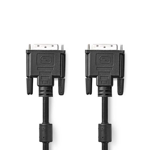 DVI Cable | DVI-D 24+1-Pin Male | DVI-D 24+1-Pin Male | 2560x1600 | Nickel Plated | 2.00 m | Straight | PVC | Black | Label CCGL32001BK20 5412810420674