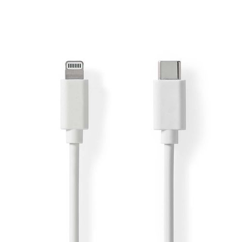 Lightning Cable | USB 2.0 | Apple Lightning 8-Pin | USB-C™ Male | 480 Mbps | Nickel Plated | 1.00 m | Round | PVC | White | Label CCGL39650WT10