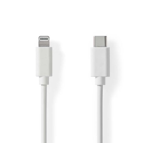 Lightning Cable | USB 2.0 | Apple Lightning 8-Pin | USB-C™ Male | 480 Mbps | Nickel Plated | 1.00 m | Round | PVC | White | Label CCGL39650WT10 5412810421060