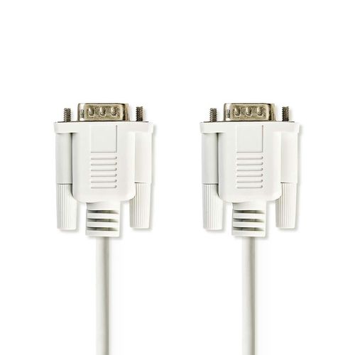 Serial Cable | D-SUB 9-Pin Male | D-SUB 9-Pin Male | Nickel Plated | 2.00 m | Round | PVC | Ivory | Label CCGL52000IV20 5412810421084