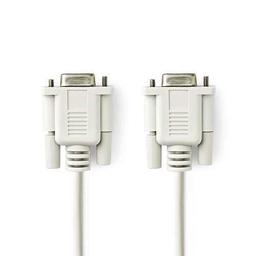 Null Modem cable | D-SUB 9-Pin Female | D-SUB 9-Pin Female | Nickel Plated | 2.00 m | Round | PVC | Ivory | Label CCGL52055IV20 5412810421121