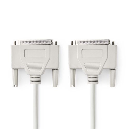 Serial Cable | D-SUB 25-Pin Male | D-SUB 25-Pin Male | Nickel Plated | 2.00 m | Round | PVC | Ivory | Label CCGL52100IV20 5412810421138