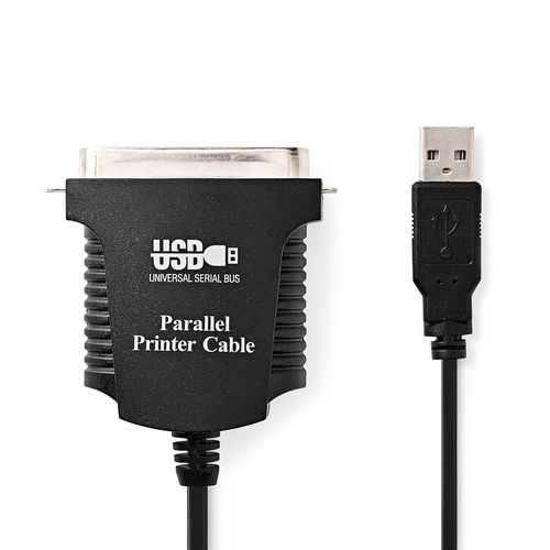 Parallel Cable | USB-A Male | Centronics 36-Pin Male | Nickel Plated | 2.00 m | Round | PVC | Envelope CCGP60880BK20 5412810275076