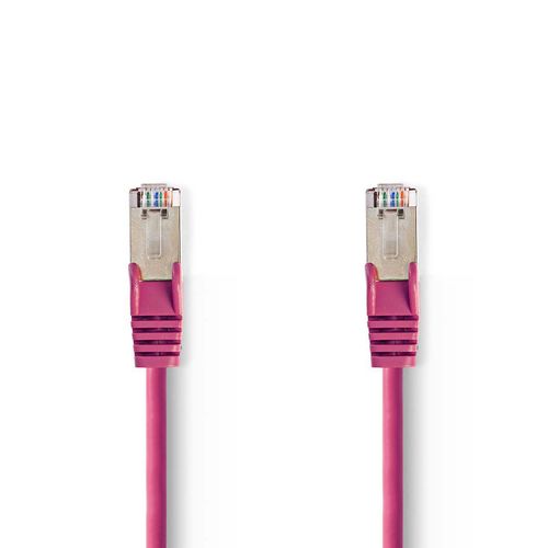 CAT5e Network Cable | SF/UTP | RJ45 Male | RJ45 Male | 3.00 m | Round | PVC | Pink | Polybag CCGP85121PK30 5412810276301