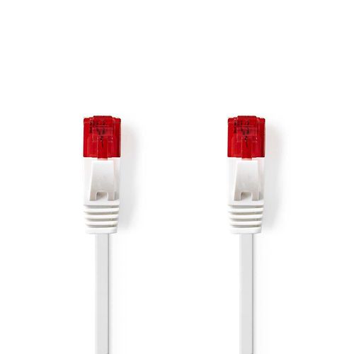 CAT6 Network Cable | RJ45 Male | RJ45 Male | U/UTP | 3.00 m | Snagless | Flat | PVC | White | Envelope CCGP85215WT30 5412810277186