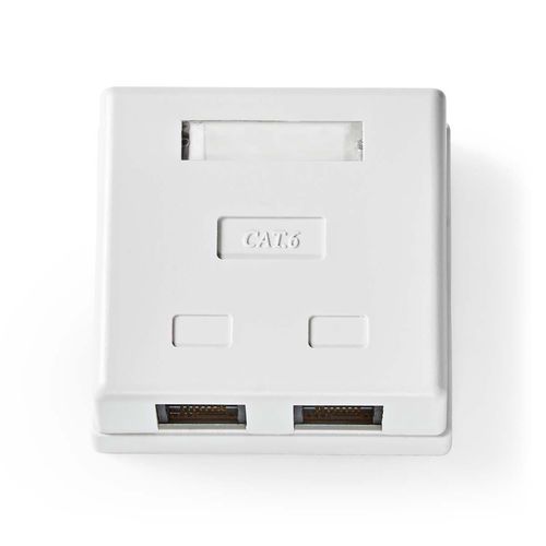 Network Wall Box | On-Wall | 2 port(s) | UTP CAT6 | Straight | Female | Gold Plated | PVC | White | Envelope CCGP89110WT 5412810335558