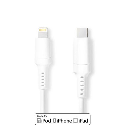 Lightning Cable | USB 2.0 | Apple Lightning 8-Pin | USB-C™ Male | 480 Mbps | Nickel Plated | 2.00 m | Round | PVC | White | Box CCGW39650WT20