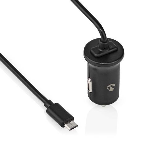 Car Charger | 12 W | 1x 2.4 A | Number of outputs: 1 | Micro USB (Fixed) Cable | 1.00 m | Single Voltage Output CCHAM240ABK 5412810267439