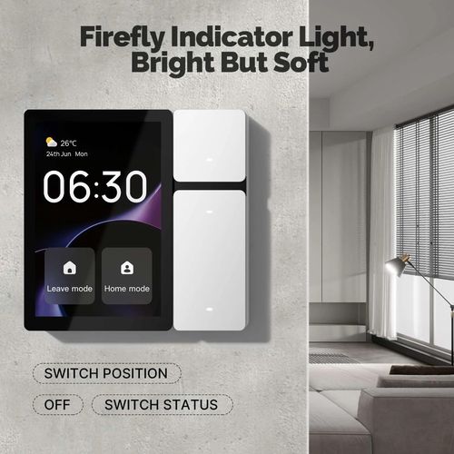 TUYA Smart home juhtpaneel 3,5' LCD, Wi-Fi sisseehitatud IR kontrolleriga ja kolme lülitiga CCP-S01-WH 6974246479637