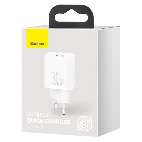 Настенное быстрое зарядное устройство Super Si 30W USB-C QC3.0 PD, белый CCSUP-J02 6953156205079