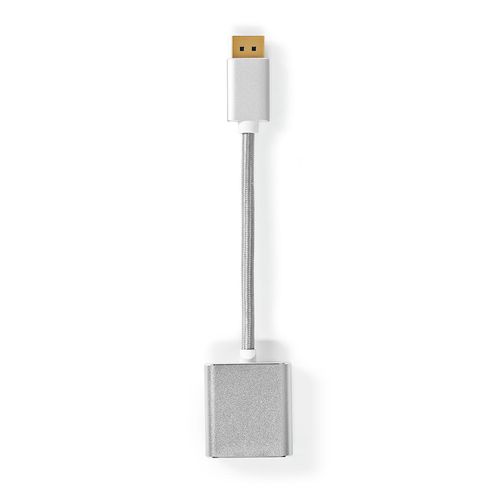 DisplayPort Cable | DisplayPort Male | DVI-D 24+1-Pin Female | 1080p | Gold Plated | 0.20 m | Round | Braided | Silver | Cover Window Box CCTB37250AL02 5412810331697