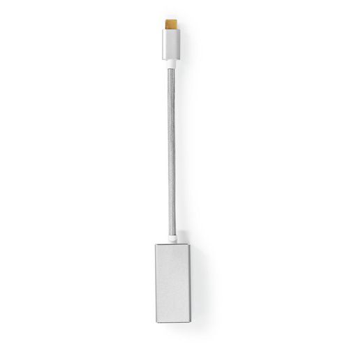 USB-C™ Adapter | USB 3.2 Gen 1 | USB-C™ Male | DisplayPort Female | 0.20 m | Round | Gold Plated | Braided / Nylon | Silver | Cover Window Box CCTB64450AL02 5412810331758