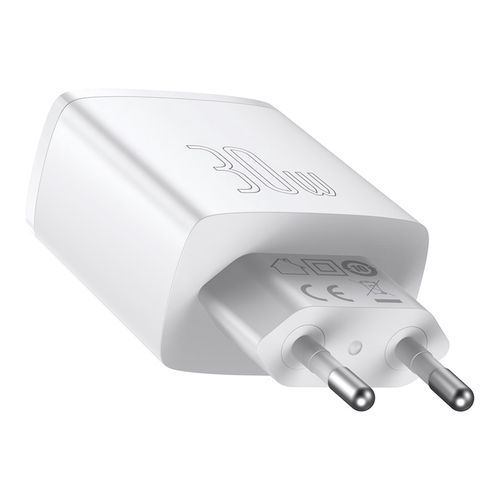 Настенное быстрое зарядное устройство 30W 2xUSB + USB-C QC3.0 PD3.0, белый CCXJ-E02 6953156207301